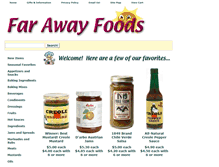 Tablet Screenshot of farawayfoods.com